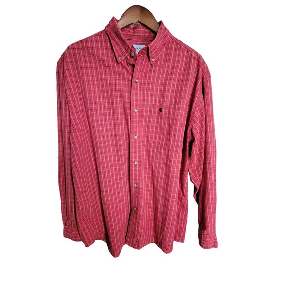 Carhartt Men's Large Original Fit Red Plaid Button-up‎ Shirt - Picture 1 of 5